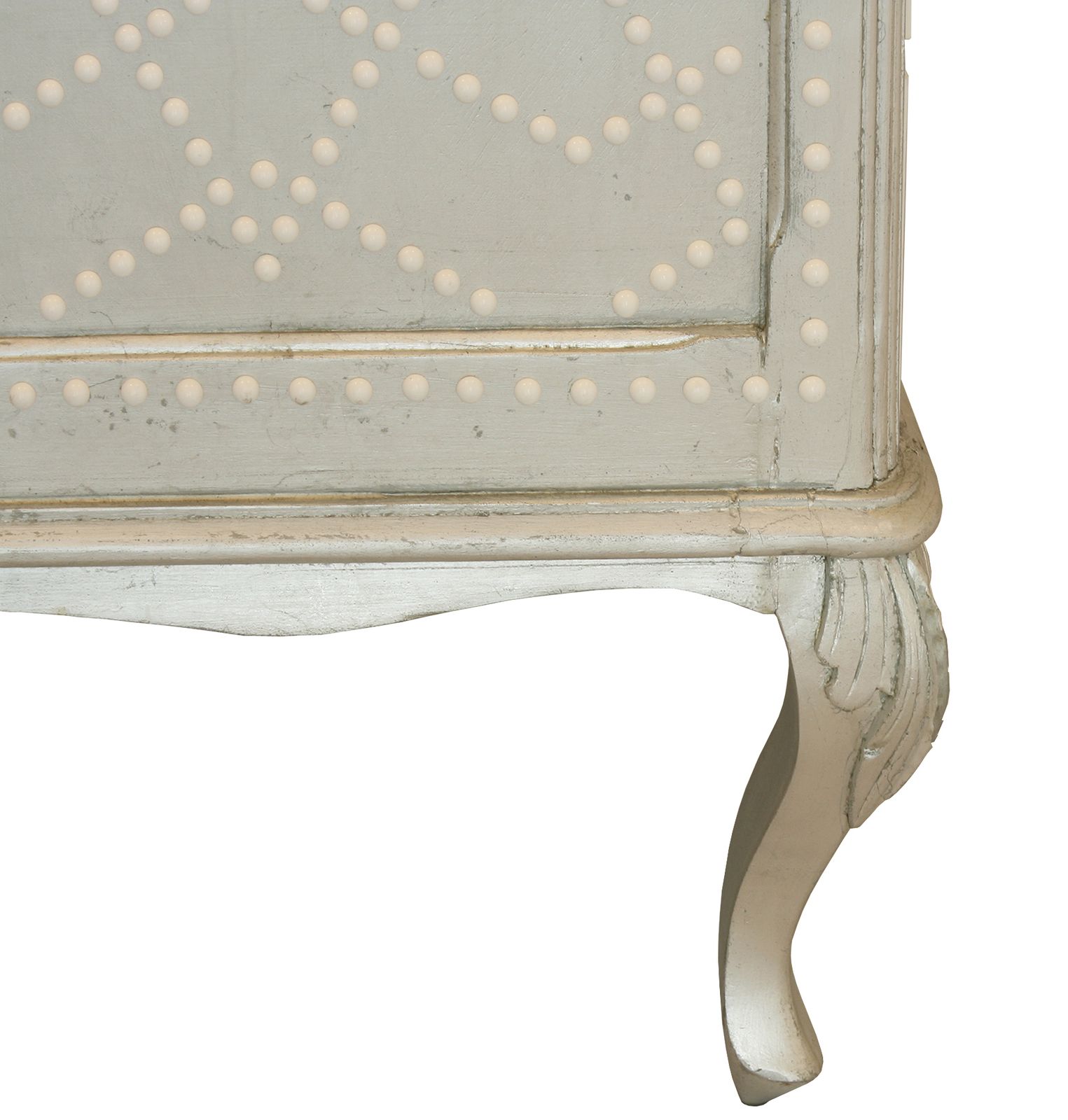 "Classic Meets Plastic" Restyled Chest Of Drawers By Habitat Improver With Silver Leaf And White Lucite photo furniture