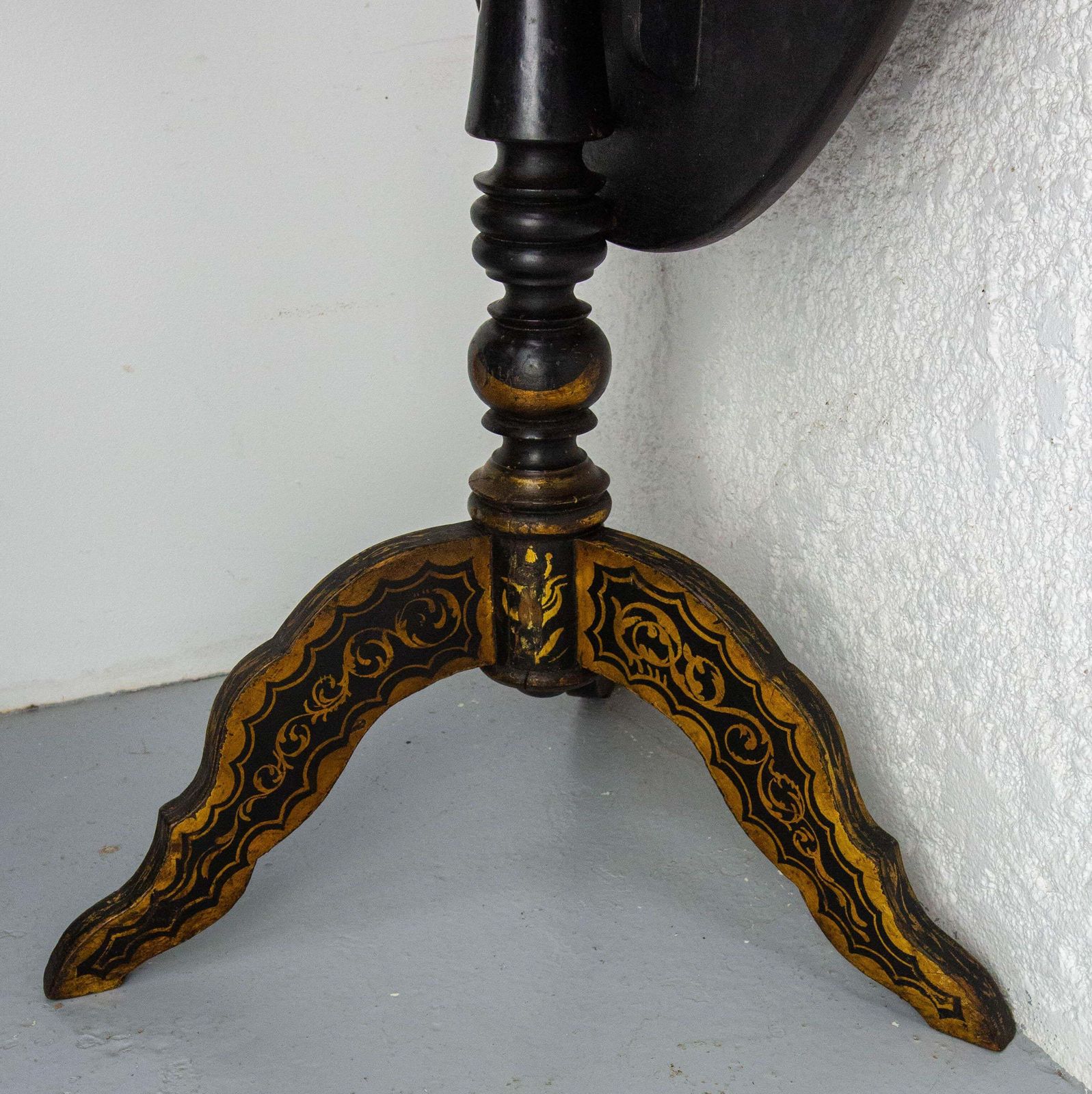 photo for sale Italian Gueridon Foldable Side Table Or Pedestal Table Napoleon III Late 19th C