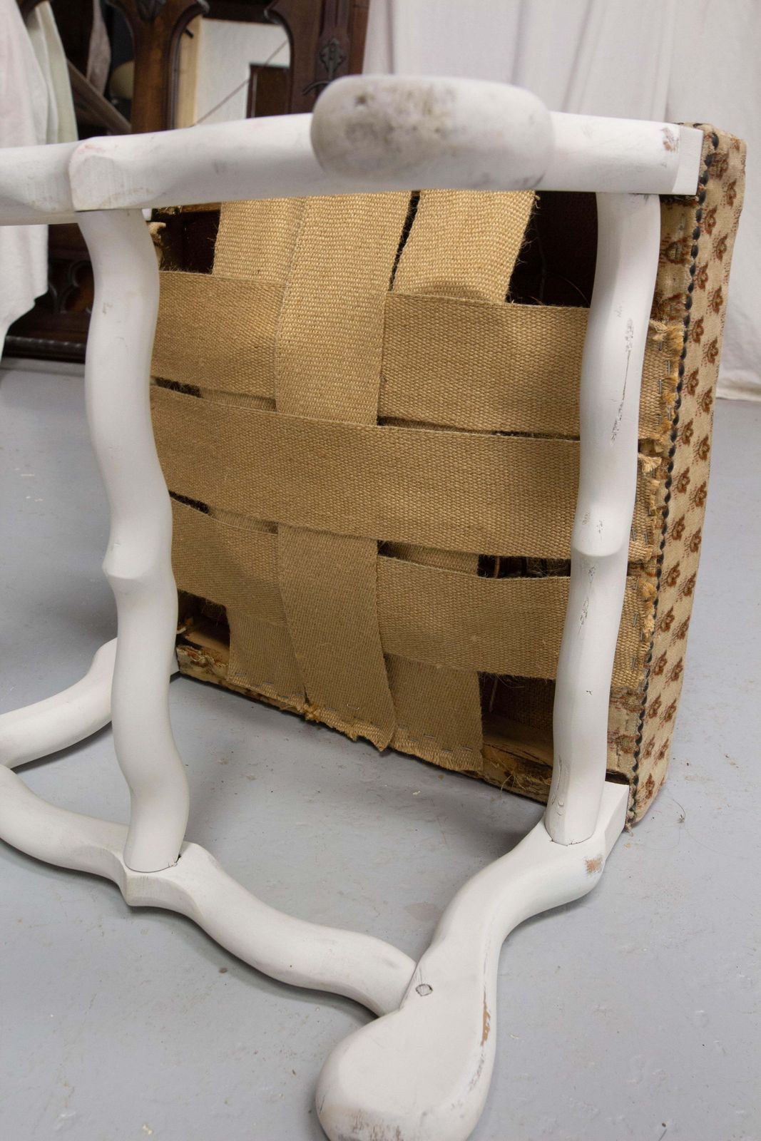 photo vintage Six French Dining Chairs Beech Os De Mouton Louis XIII St. Refinished Circa 1960