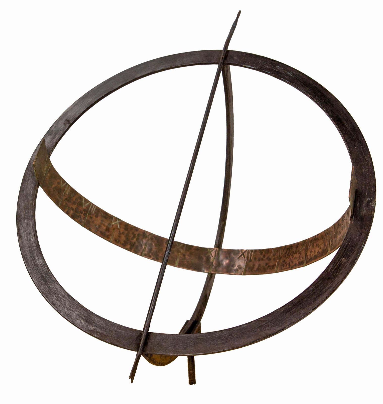 French Antique Copper & Iron Garden Sundial Late 19th Century photo furniture