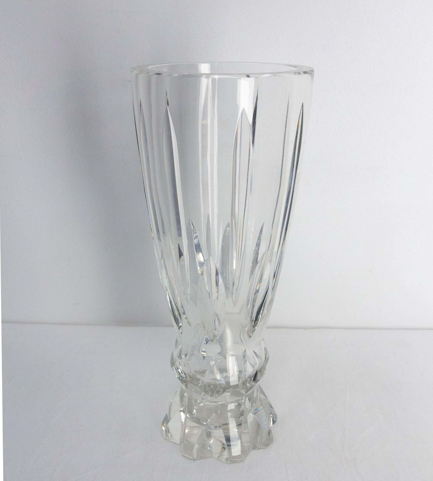 French Cristal Vase Sevres Manufacture Circa 1960 photo for sale
