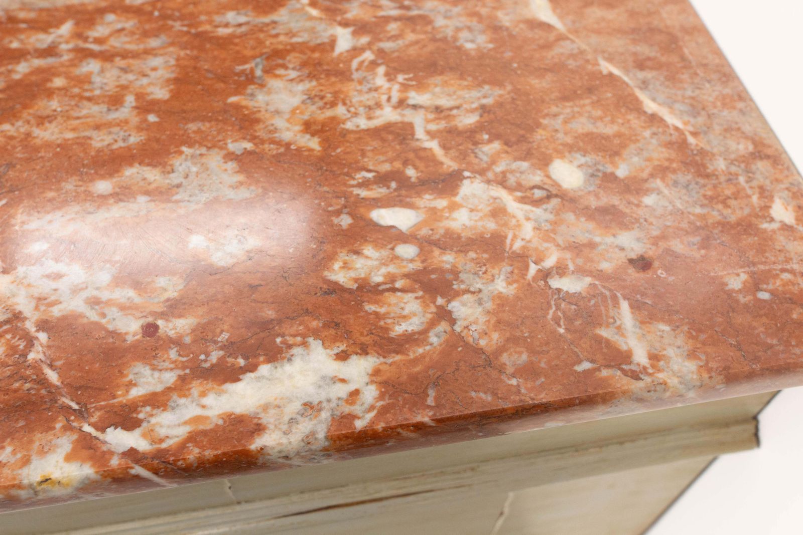 photo vinterior Painted Wood & Marble Top Buffet Patinated & Decorared Cabinet, French, C 1900