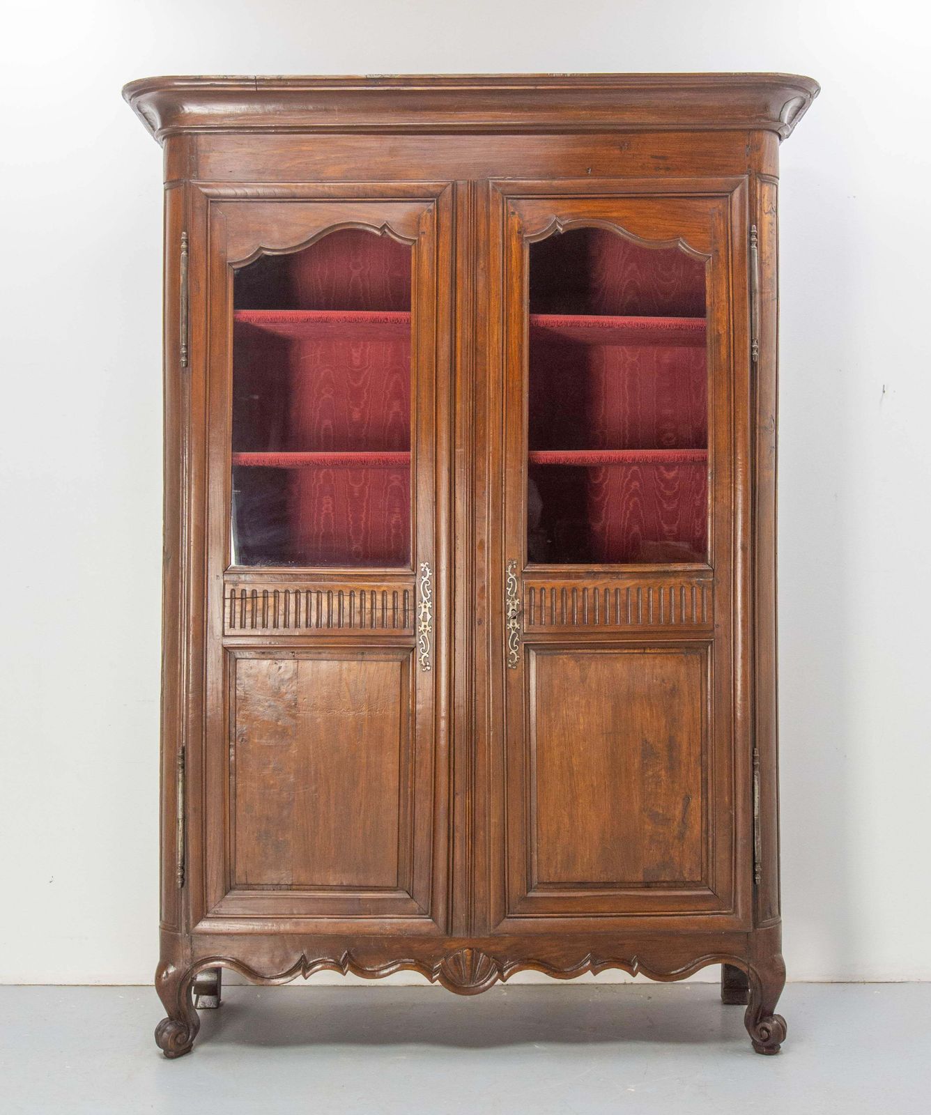 French Louis 15 Ash Book Case Vitrine Armoire Mid 18th Century photo furniture
