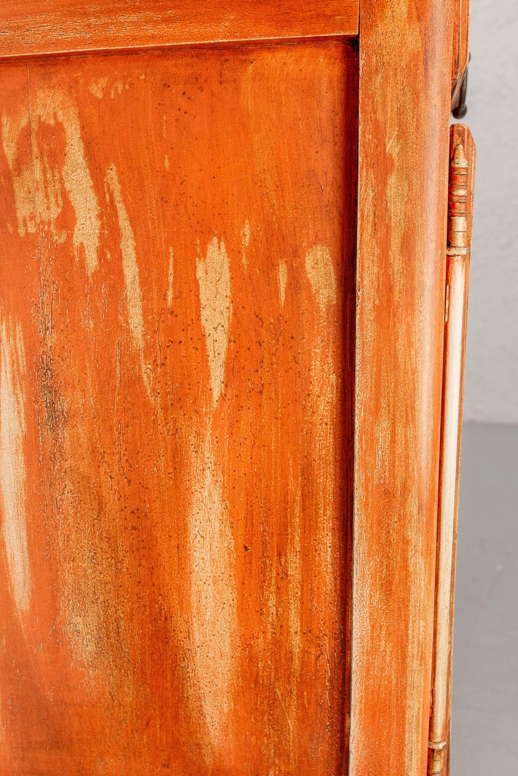 Antique Walnut Sideboard Terracotta Color Patina Louis XV Style, 19th Century photo vinterior