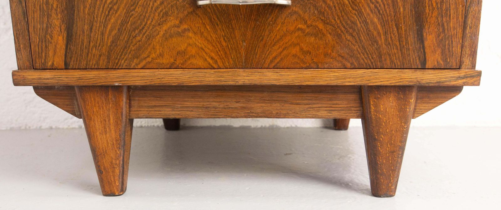 French Commode Chiffonnier Chest Of Drawers Veneered Rosewood, 20th Mid Century photo vintage