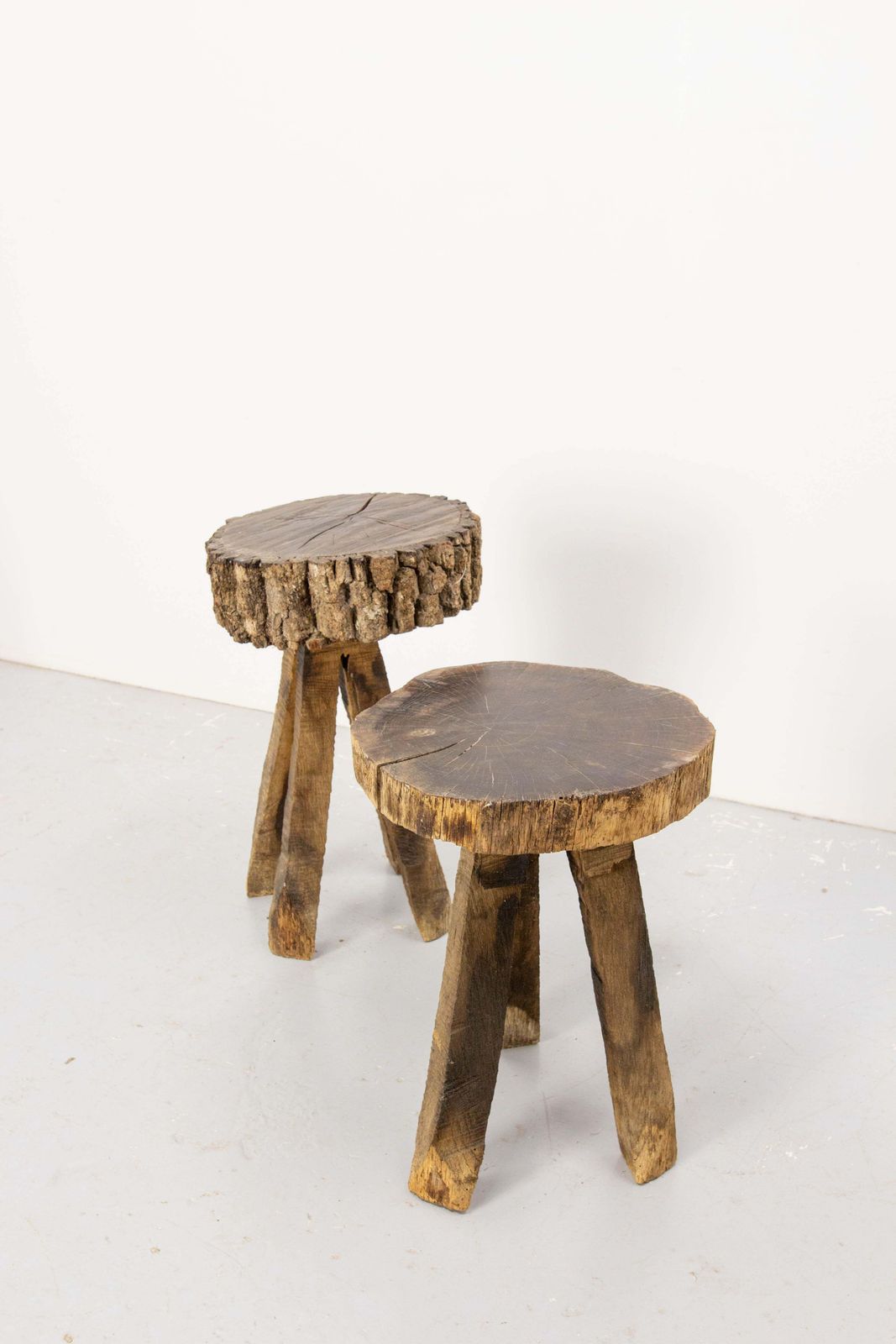 French Pair Of Side Tables Or Plant Stands, Brutalist Circa 1960 photo furniture