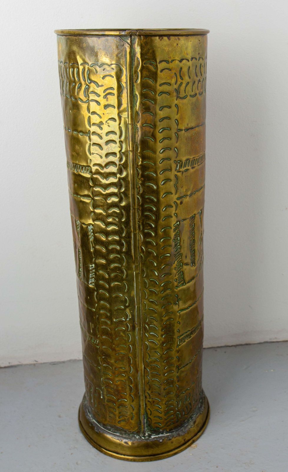Morocco Brass Umbrella Rack Stand Decoration Plant Holder, Early 20th Century photo Home Decor