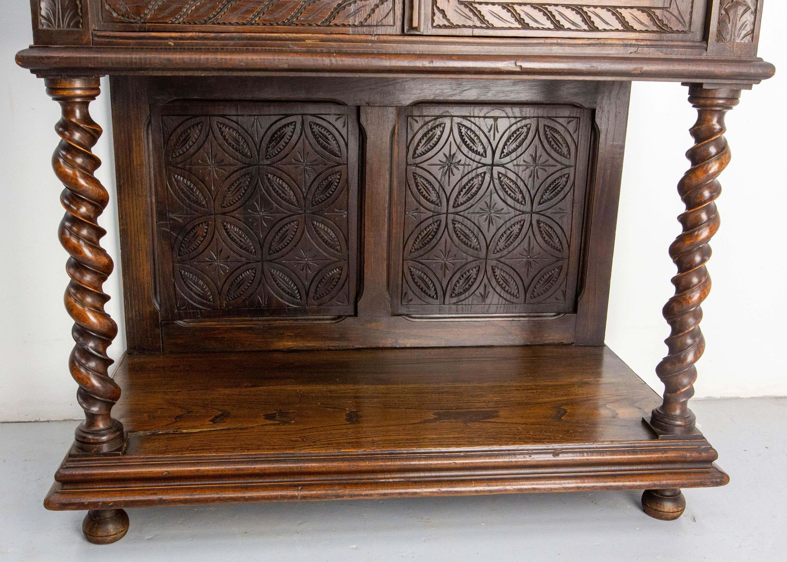 French Chestnut & Wrought Iron Buffet Neogothic Style Late 19th Century photo buy