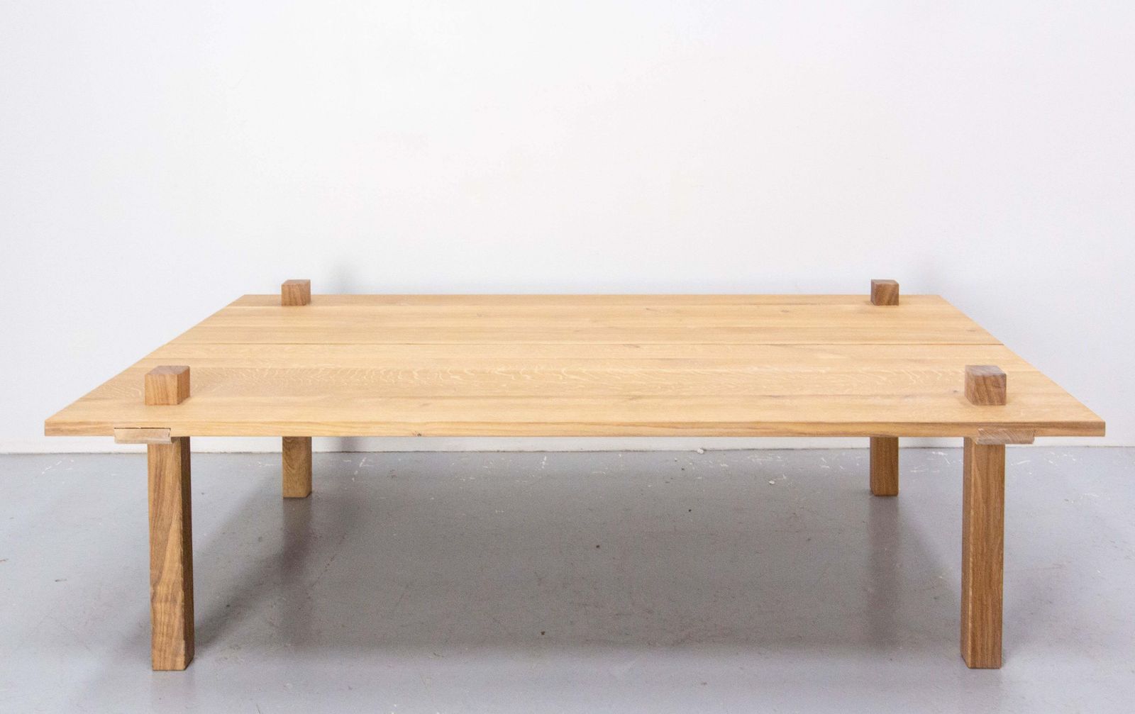French Oak Coffee Table Brutalist Style Original Creation By S Lamarre, 2023 photo furniture