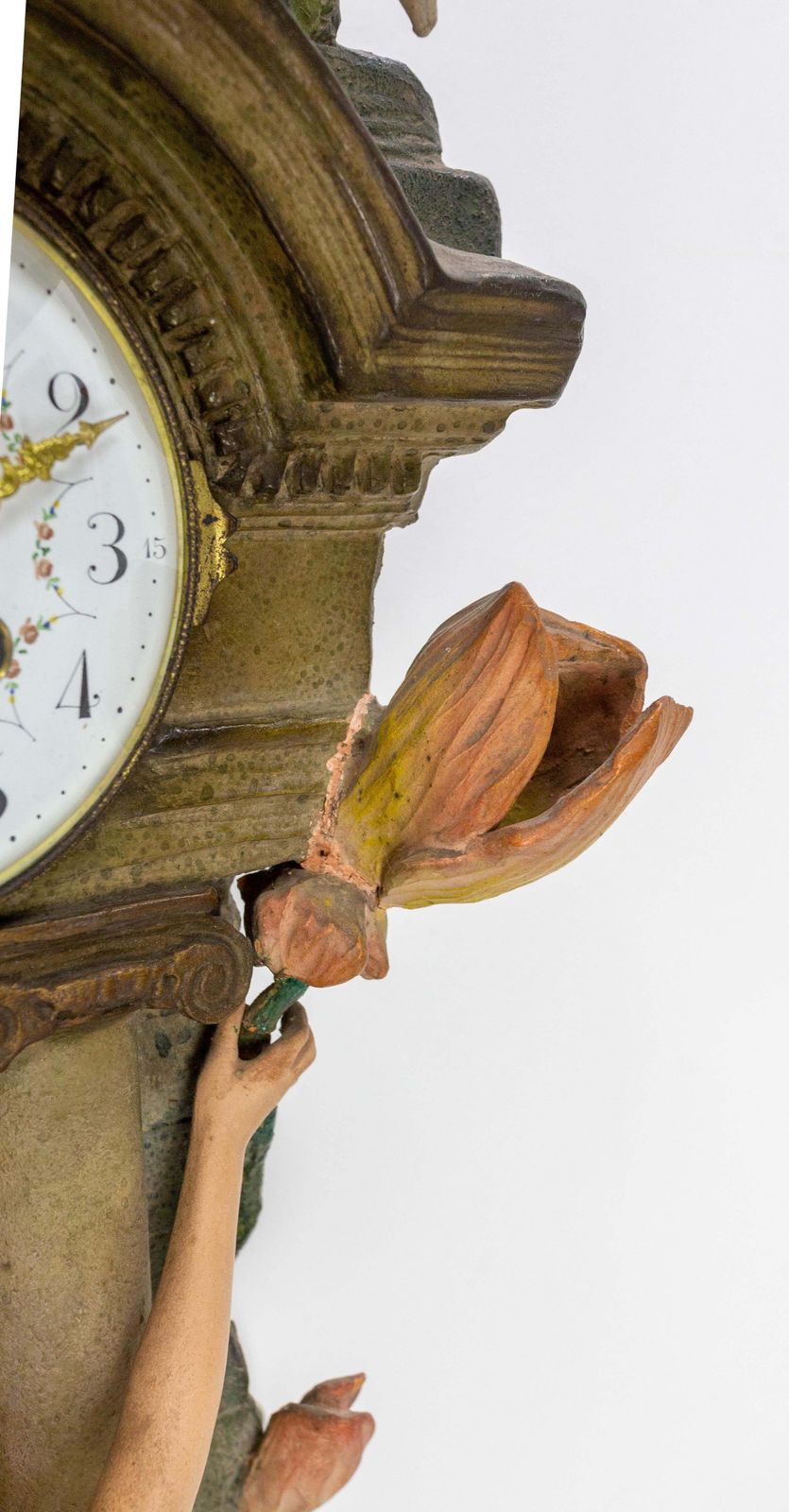 Antique French Bronze And Marble Mantel Set Clock Cherub Putti Napoleon III photo buy