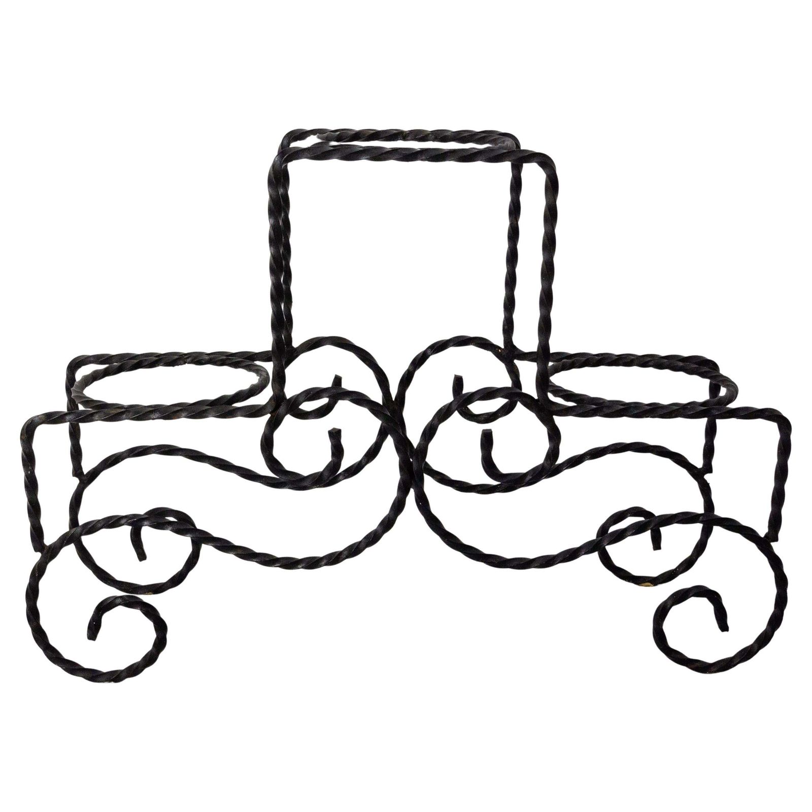 French Mid Century Plant Holder Wrought Iron, Circa 1960