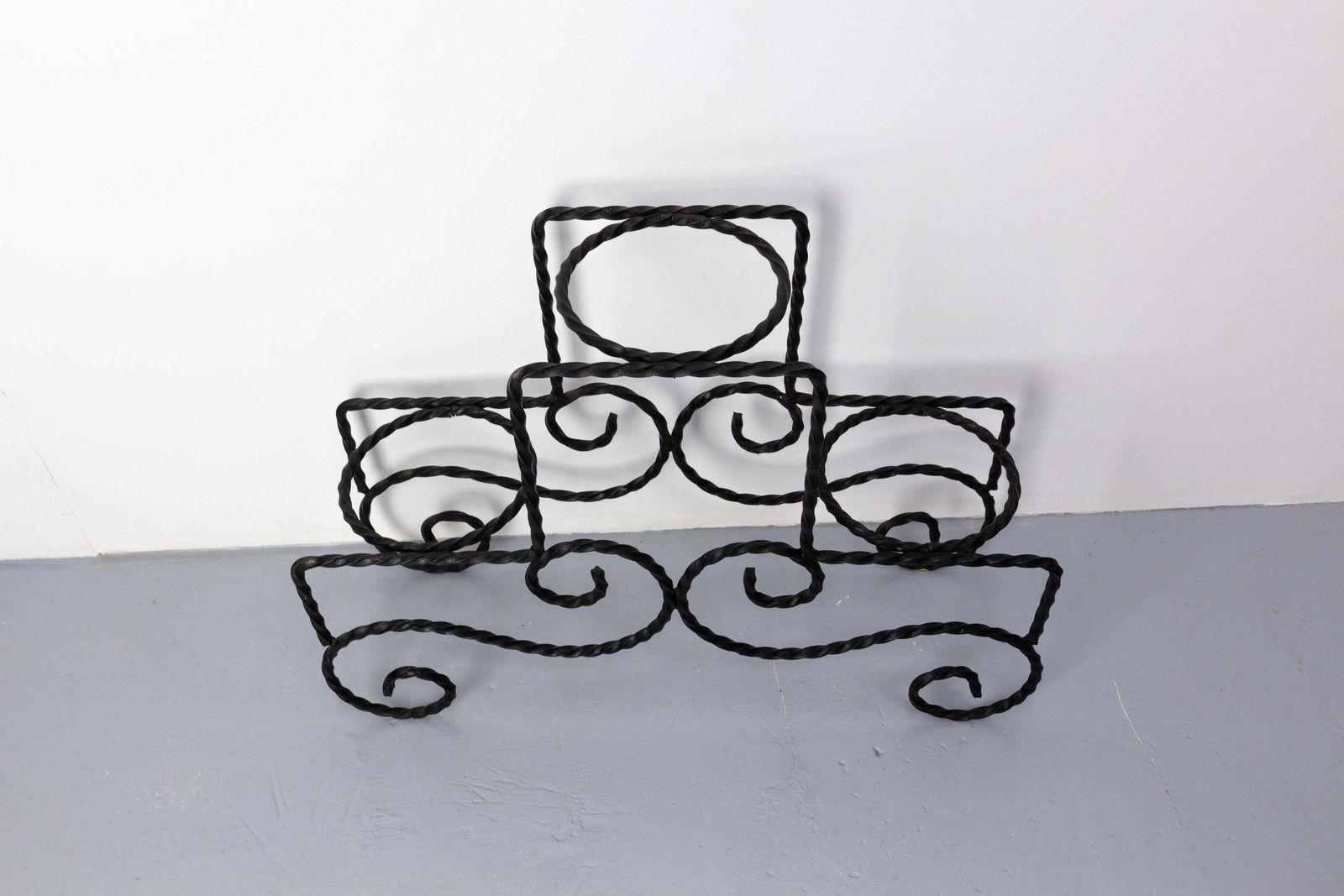 French Mid Century Plant Holder Wrought Iron, Circa 1960 photo Home Decor