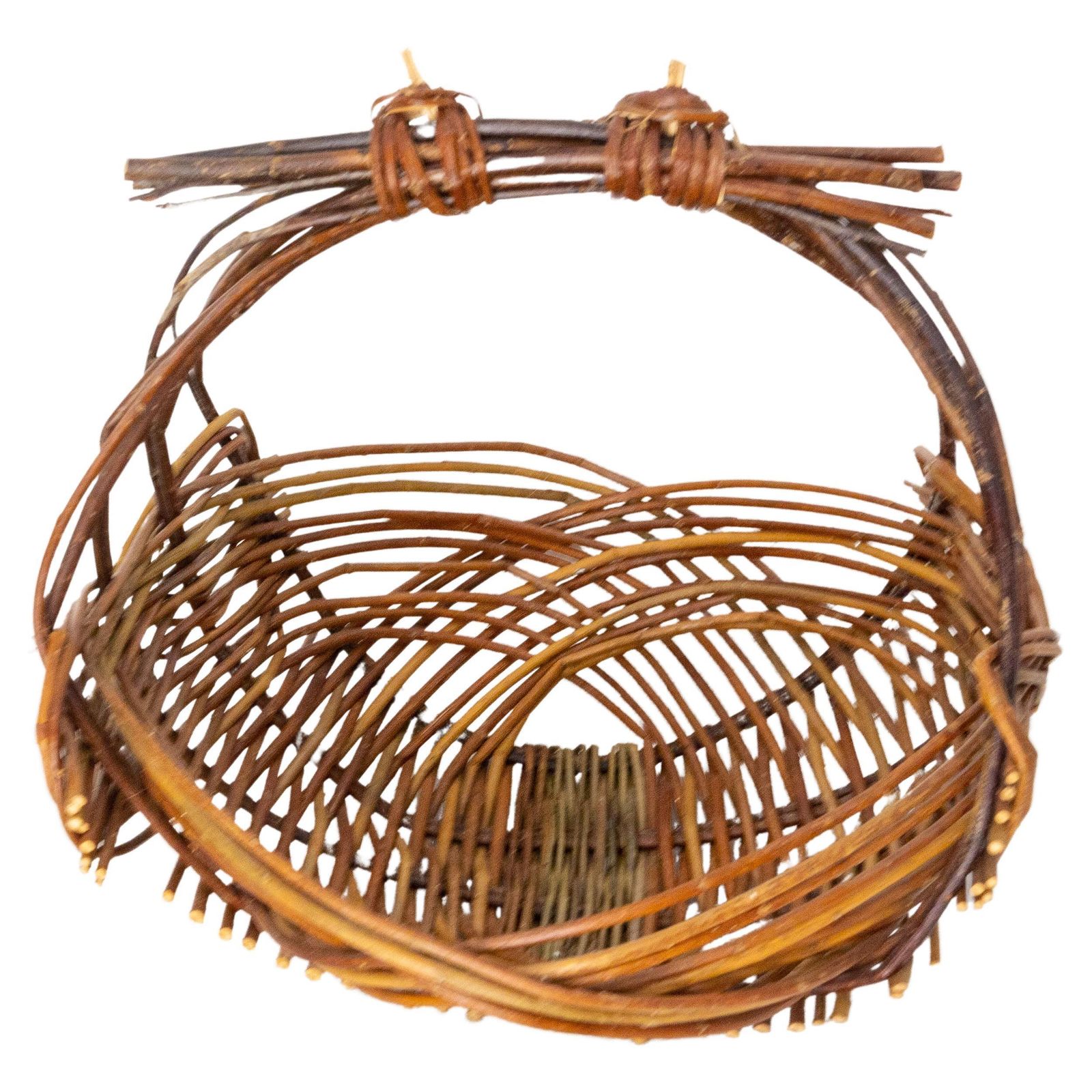 Mid Century Rattan Basket Centerpiece Fruit Cup, France