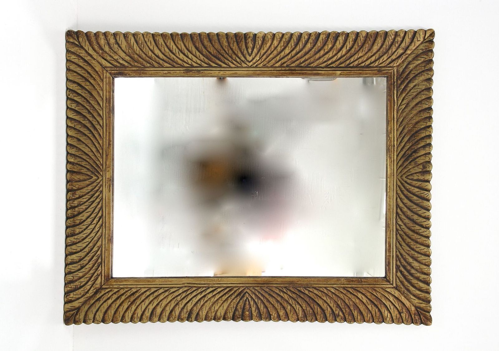 Monumental Gilt Mid Century Wall Mirror, Handcarved, Italy Circa 1940/50 photo furniture