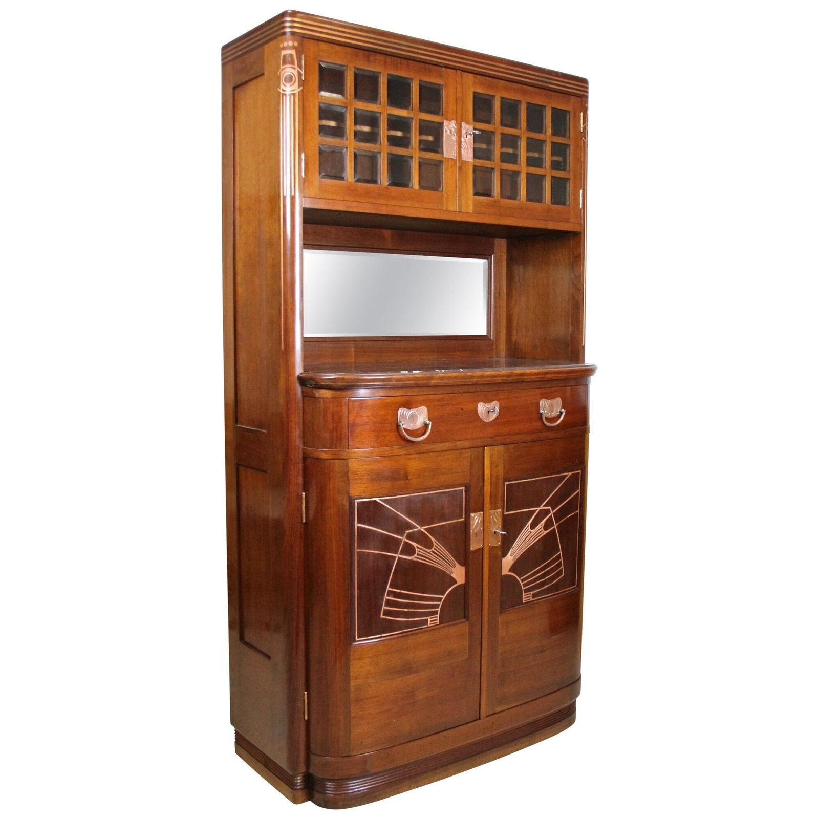 20th Century Art Nouveau Mahogany Cabinet/ Buffet By August Ungethüm, At Ca 1900 photo Furniture