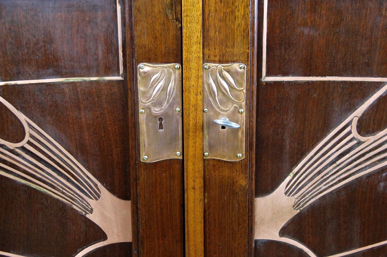 photo vinterior 20th Century Art Nouveau Mahogany Cabinet/ Buffet By August Ungethüm, At Ca 1900