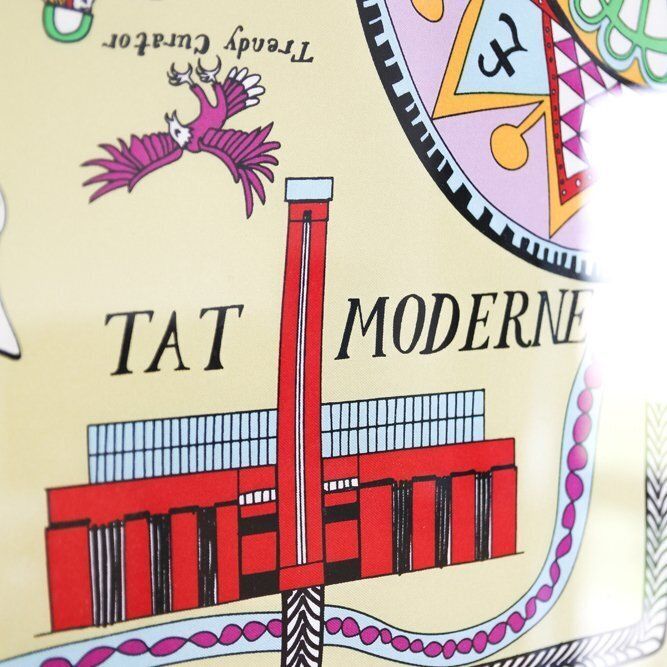 Grayson Perry, Modern Art Tour, 90cm, Framed Silk Scarf photo Art