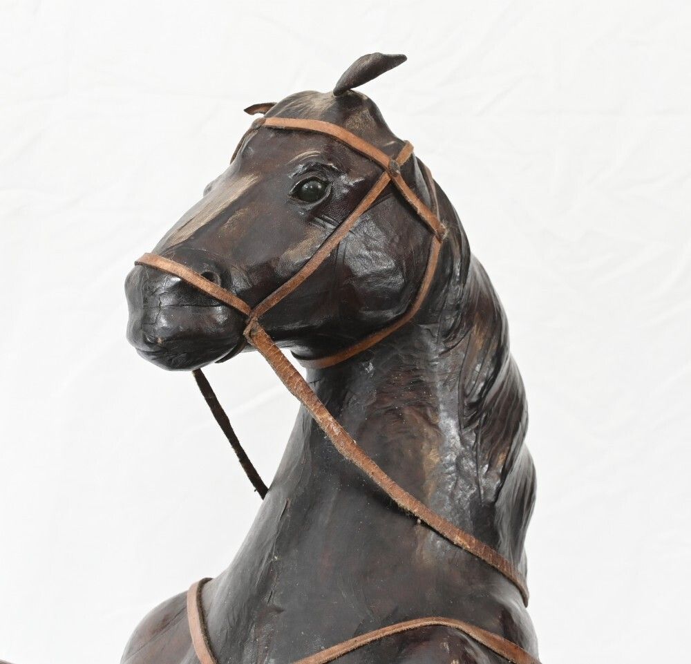photo for sale Hand Carved Pony Horse Statue   French Wood Carving