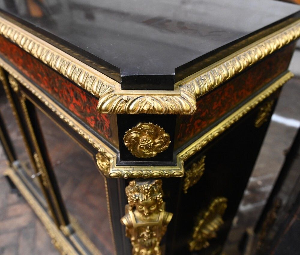 photo furniture Antique Boulle Cabinet Vitrine Napoleon III 1860