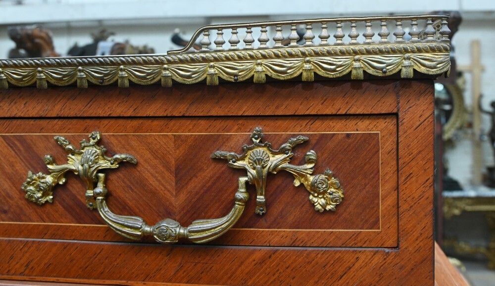 photo furniture French Empire Roll Top Desk Bureau De Roi 1860