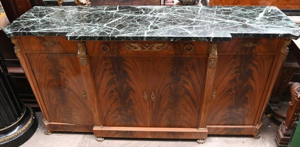 French Empire Cabinet Buffet Server Mahogany 1880 photo furniture
