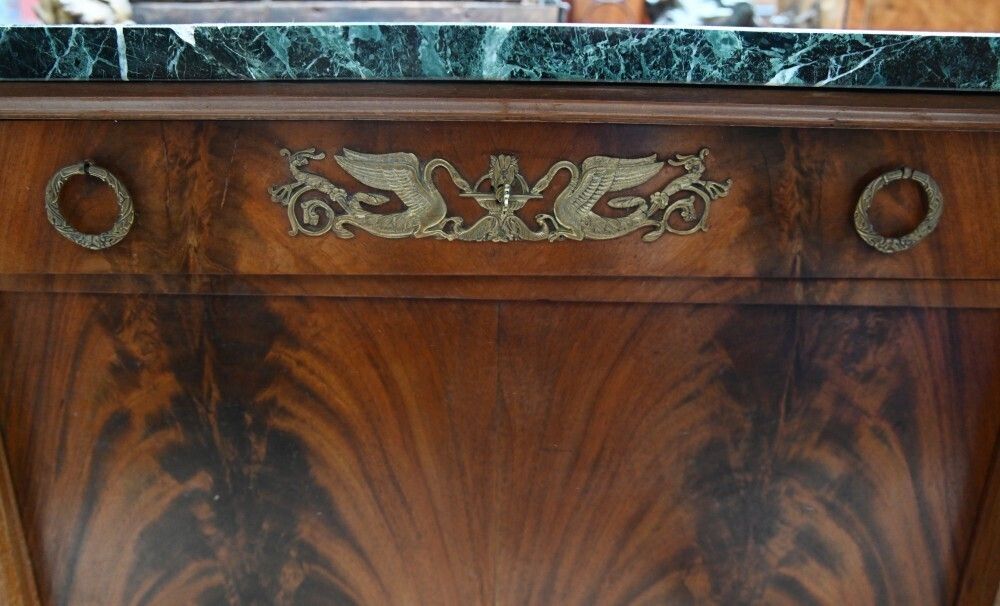 French Empire Cabinet Buffet Server Mahogany 1880 photo vinterior