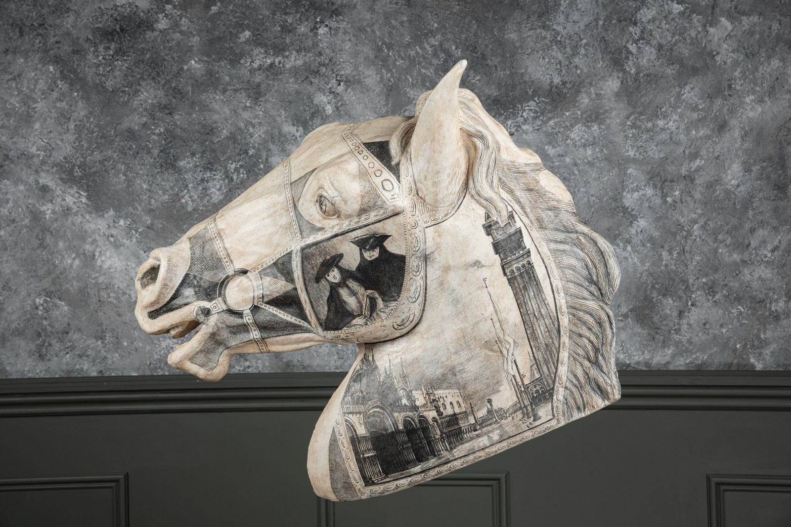 An Unusual Italian And Attractive Papier Mache Horse Head