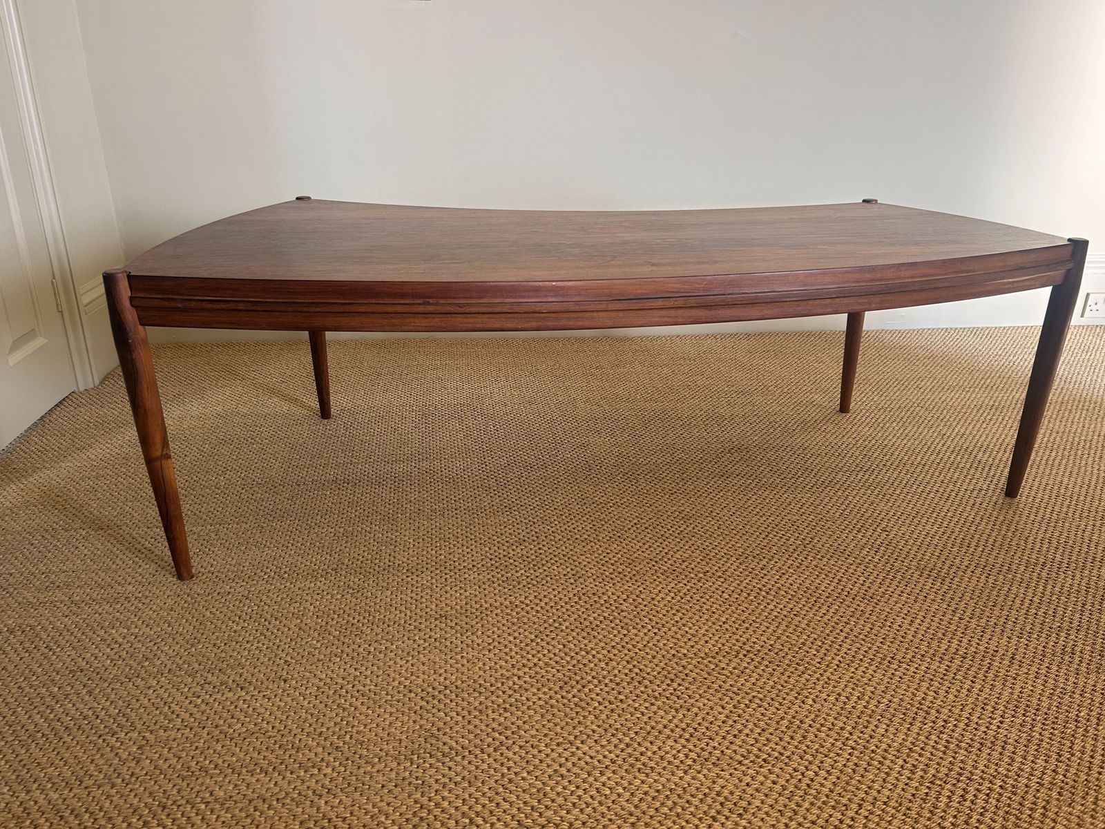 Vintage Johannes Andersen Rosewood Desk With Slide Out Extension