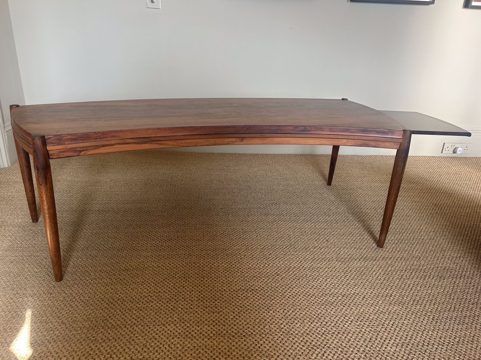 Vintage Johannes Andersen Rosewood Desk With Slide Out Extension photo 2990.0