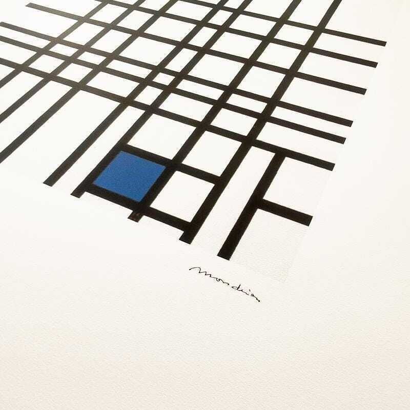1970s Piet Mondrian Limited Series Lithograph Numbered In Pencil. photo for sale