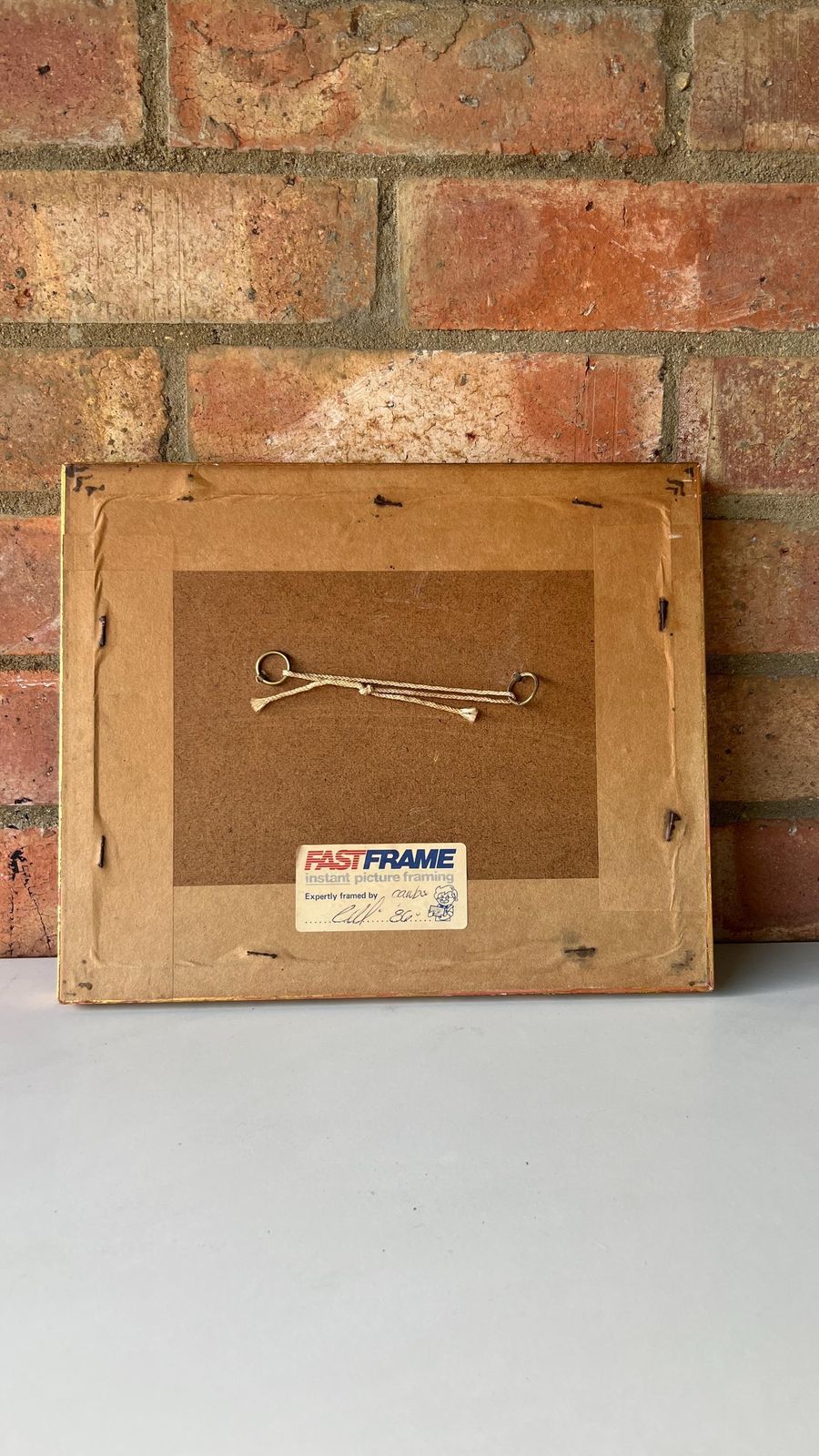 photo furniture Mid Century Signed Oil Painting – Tranquil Riverside Scene