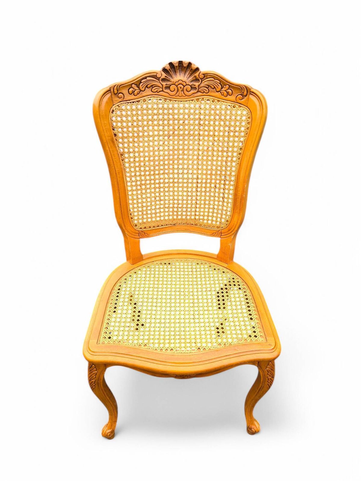 photo for sale Set Of 6 Louis XV Style Cherry Wood Chairs