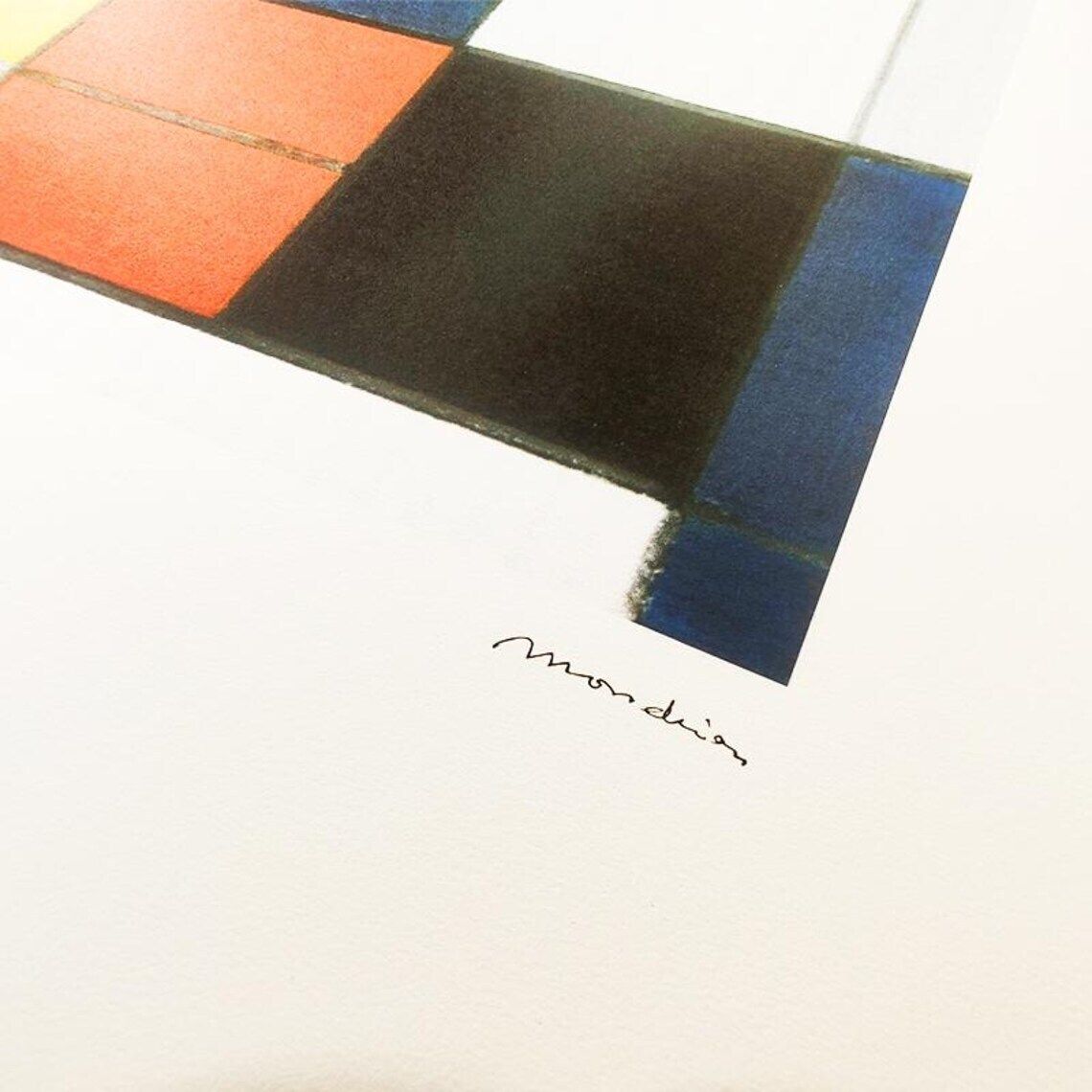 1970s Piet Mondrian Limited Editioin Lithograph Numbered In Pencil. photo for sale