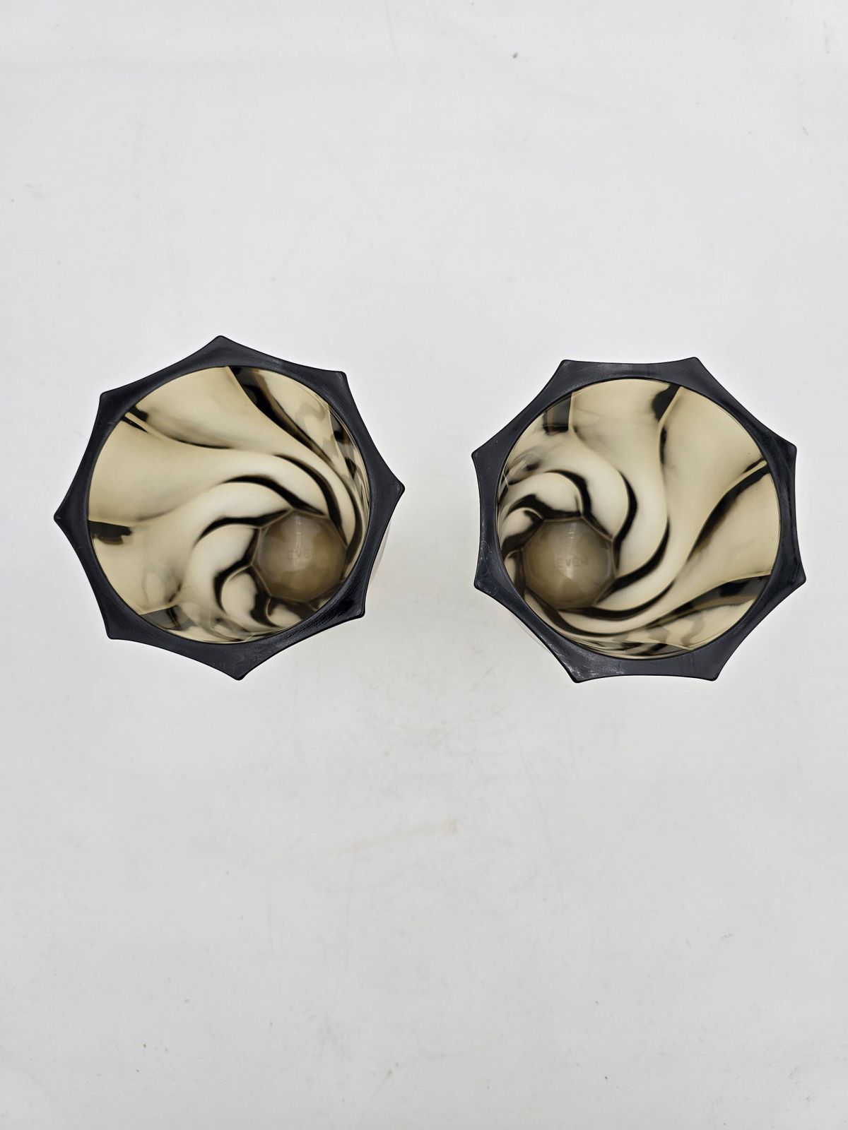 Pair Of 50's Smoked Glass Vases photo for sale