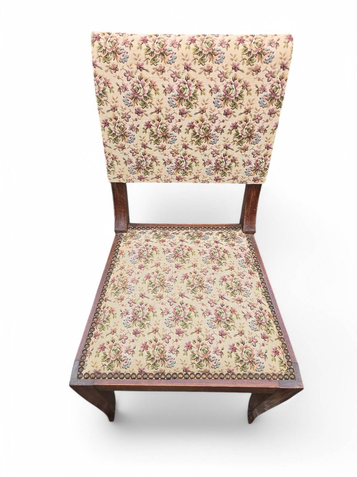 Pair Of Empire Style Chairs With Floral Fabric photo Furniture