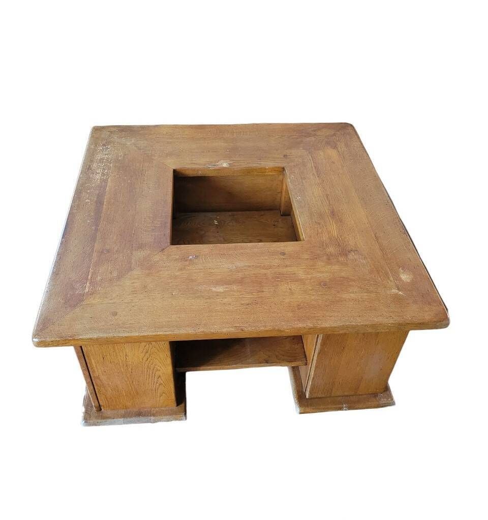 Square Oak Coffee Table photo furniture