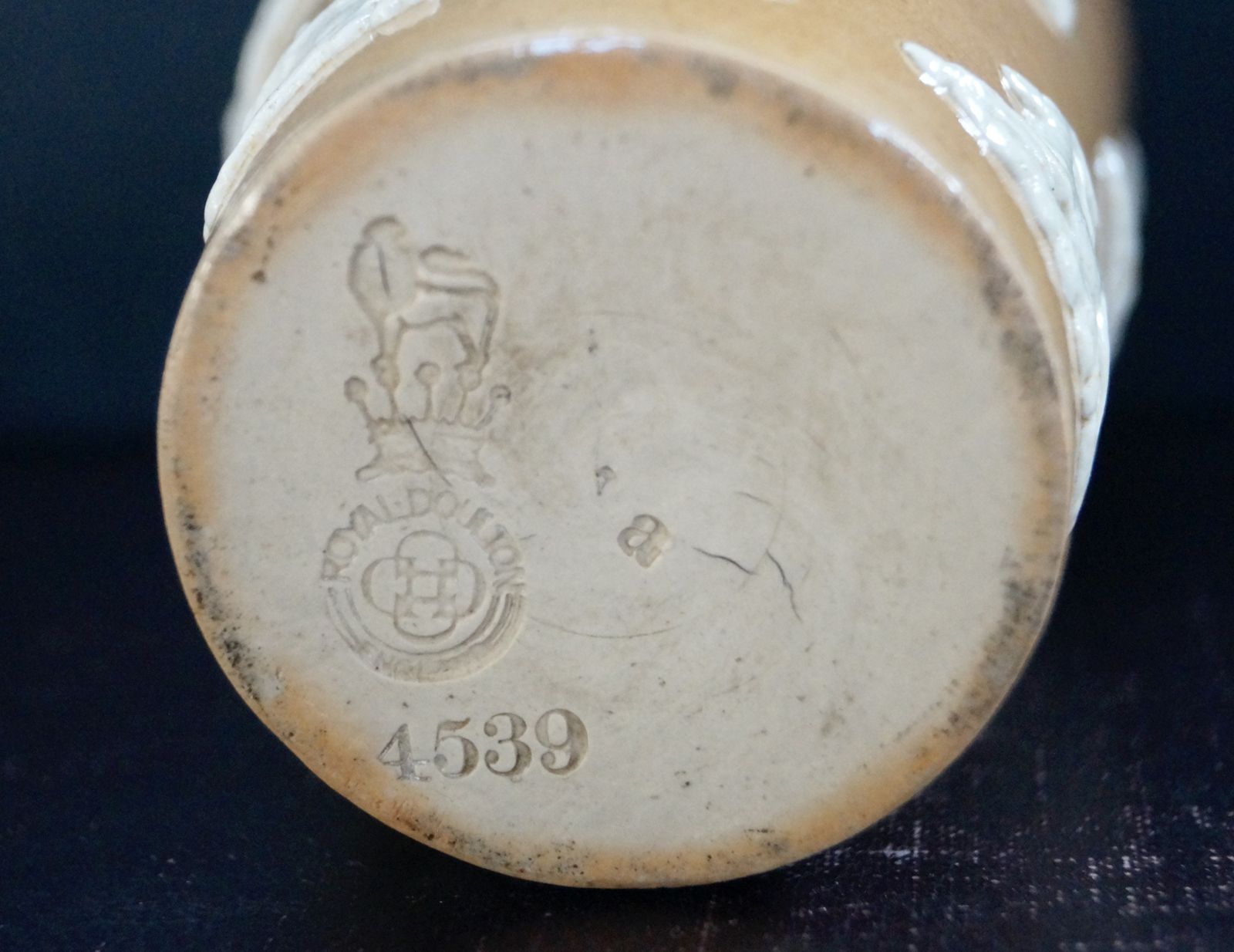 Antique Royal Doulton Harvest Hunt Beaker With Silver Rim photo 125.0