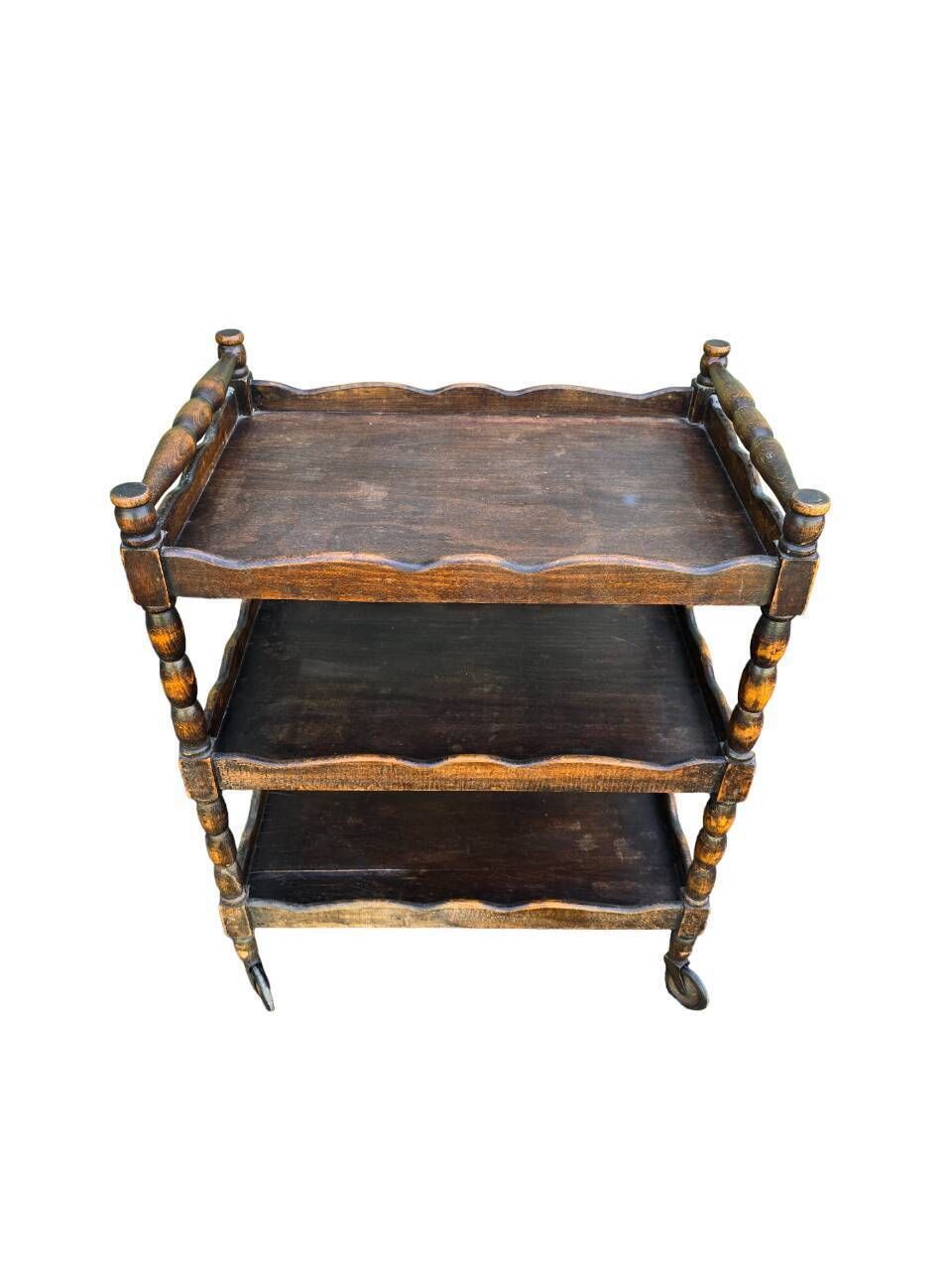 Old Wooden Serving Trolley photo for sale