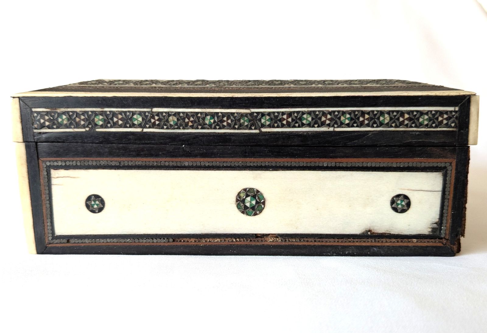 Antique Islamic Anglo Indian Sadeli Micro Mosaic Jewellery Box photo Home Decor
