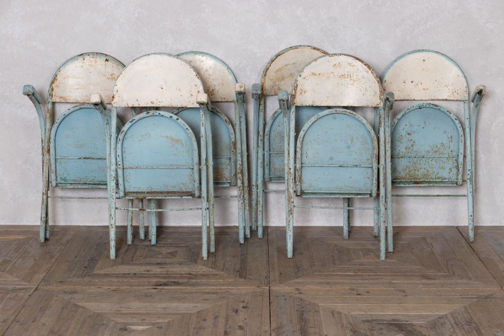 photo for sale Set Of 6 Vintage French Folding Chairs