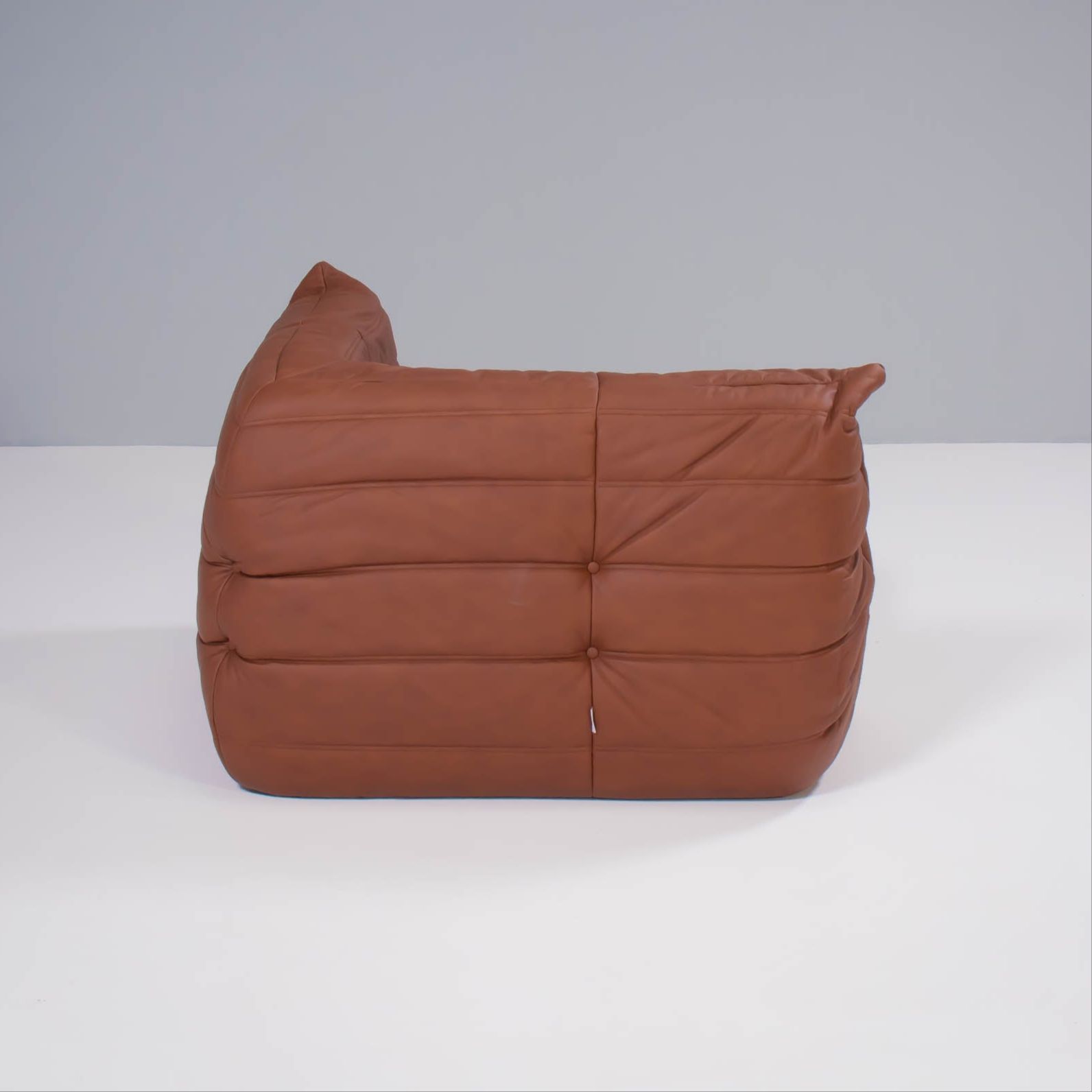 Ligne Roset By Michel Ducaroy Togo Brown Leather Modular Sofa, Set Of Three photo 9300.0