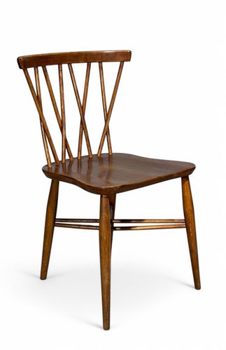 Ercol Candle Stick Chair Desk Chair Elm And Beech Blonde Early Model Serpentine photo for sale