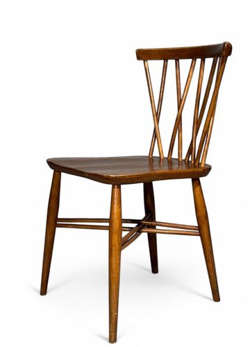 Ercol Candle Stick Chair Desk Chair Elm And Beech Blonde Early Model Serpentine photo buy
