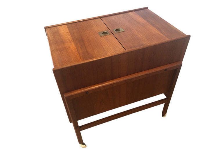 1960s Danish Teak Arrebo Møbler Folding Drinks Cart Trolley By Andreas Hansen photo furniture