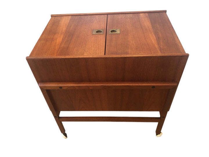 1960s Danish Teak Arrebo Møbler Folding Drinks Cart Trolley By Andreas Hansen photo Furniture