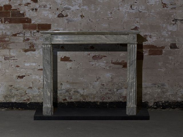 French Louis Xv1 Dove Grey Marble Surround