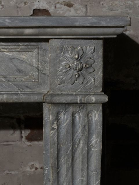 French Louis Xv1 Dove Grey Marble Surround photo Home Fixtures