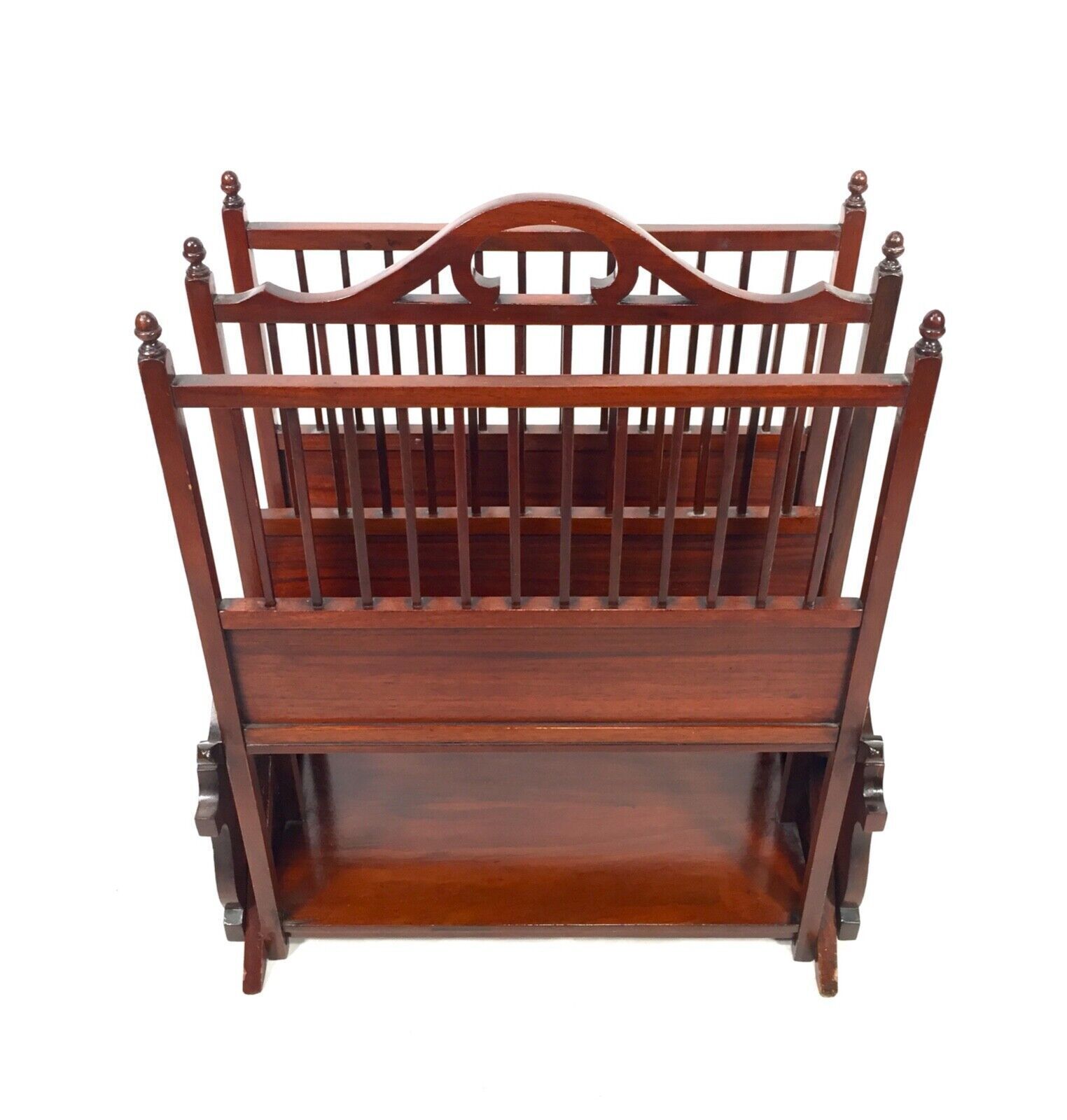 Antique Tabletop High Quality Mahogany Canterbury & Book Slide Combination C1900 photo for sale