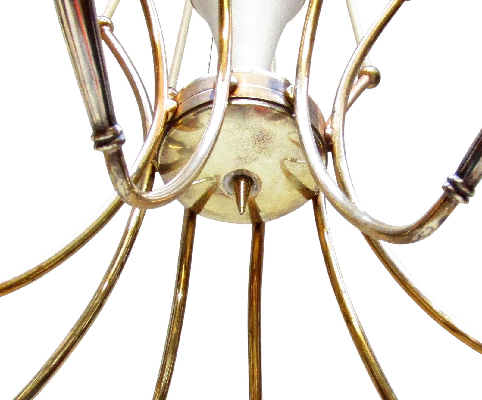 Large 1950s Italian Spider Chandelier By Oscar Torlasco For Lumi photo Lighting