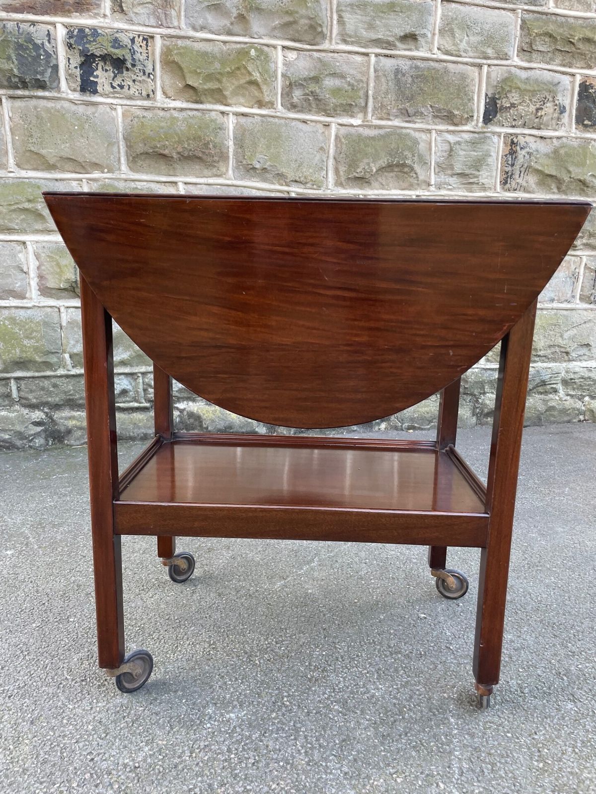 Antique Mahogany Bar Cart Trolley photo furniture